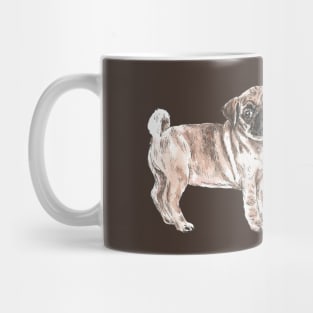 Cute Sad Pug - (in colour) Mug